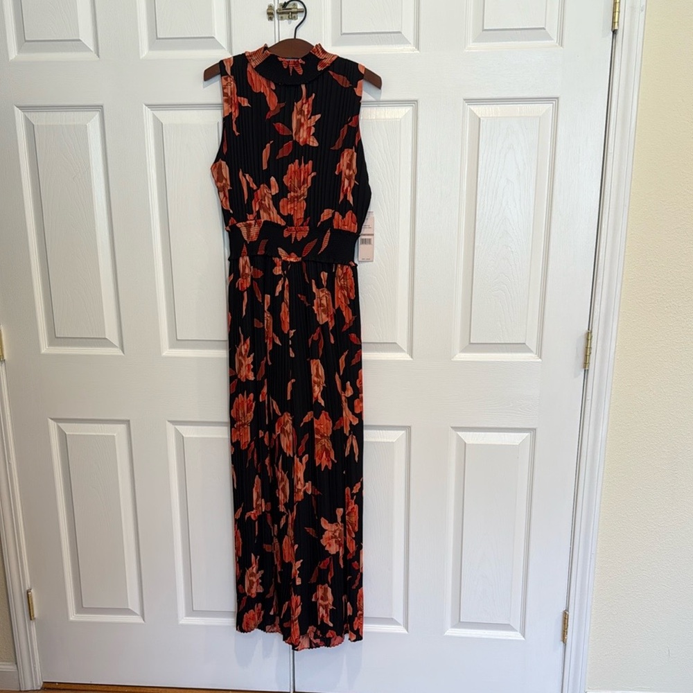 Nanette Lepore Black and Orange Halter Jumpsuit